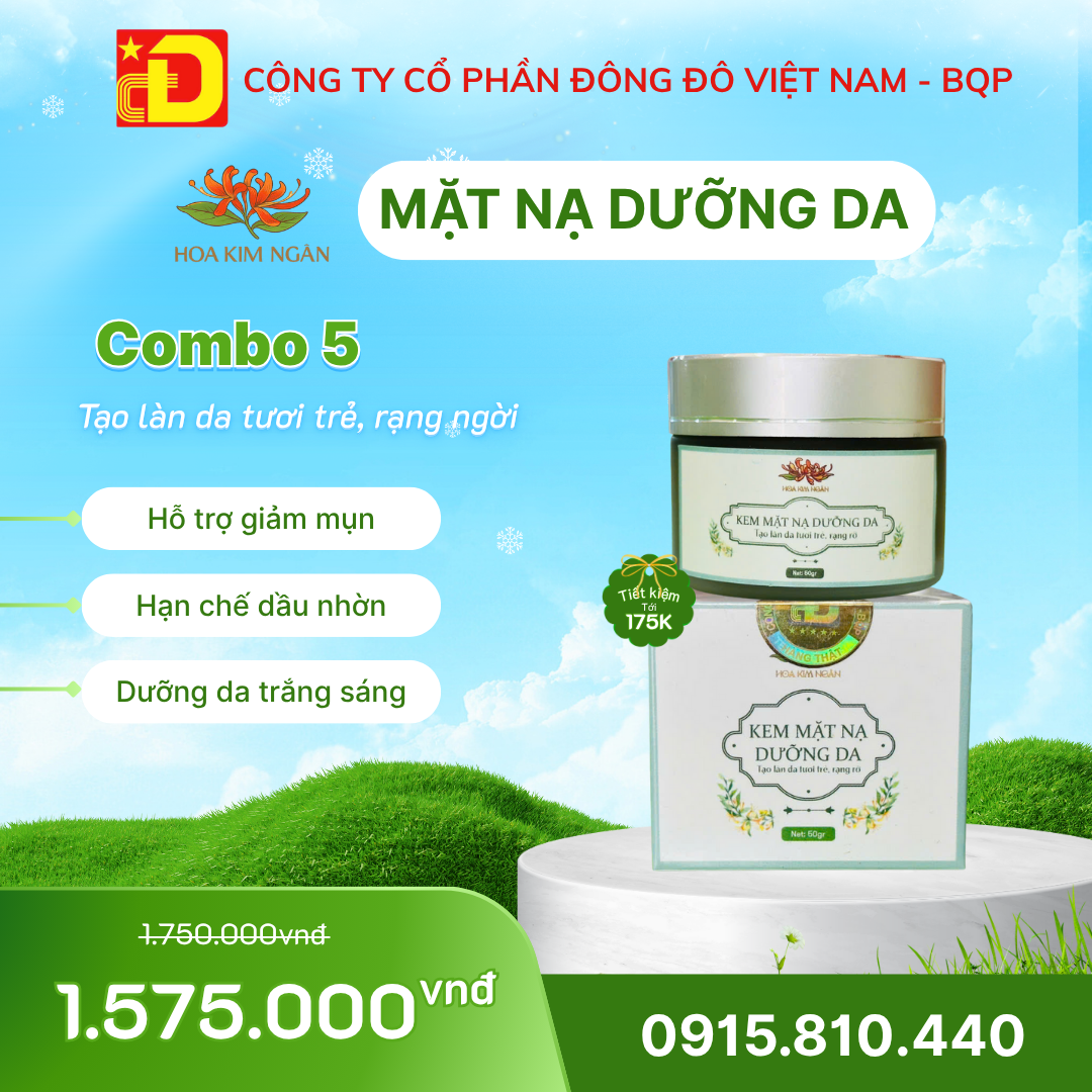 Combo 5 Hũ Kem Mặt Nạ Dưỡng Da